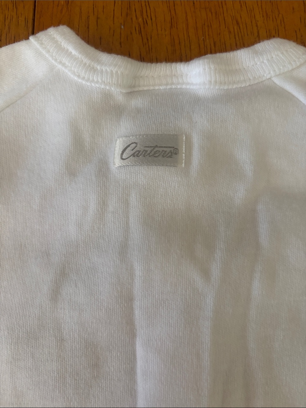 Vintage Carters White Baby One-Piece Romper w/ Bunny Embroidery 3-6 mo 12-18 lbs - Picture 8 of 8